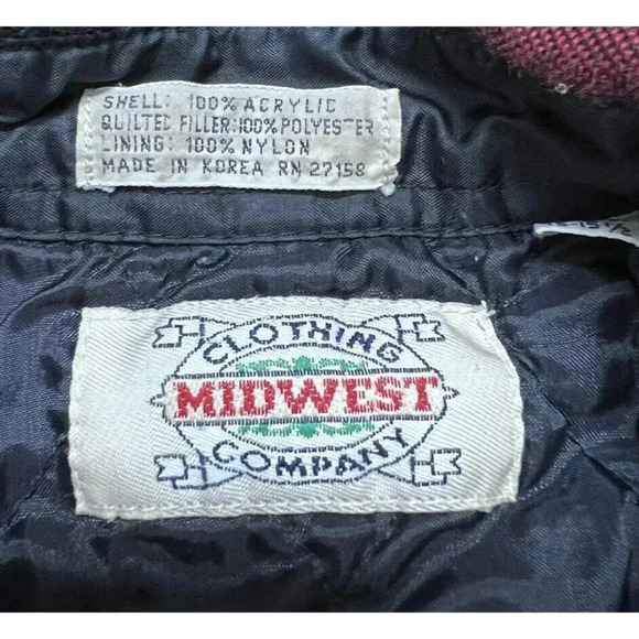 VTG Midwest Buffalo Check Flannel Jacket Mens Size Medium Quilted Lined Shacket - Picture 2 of 7